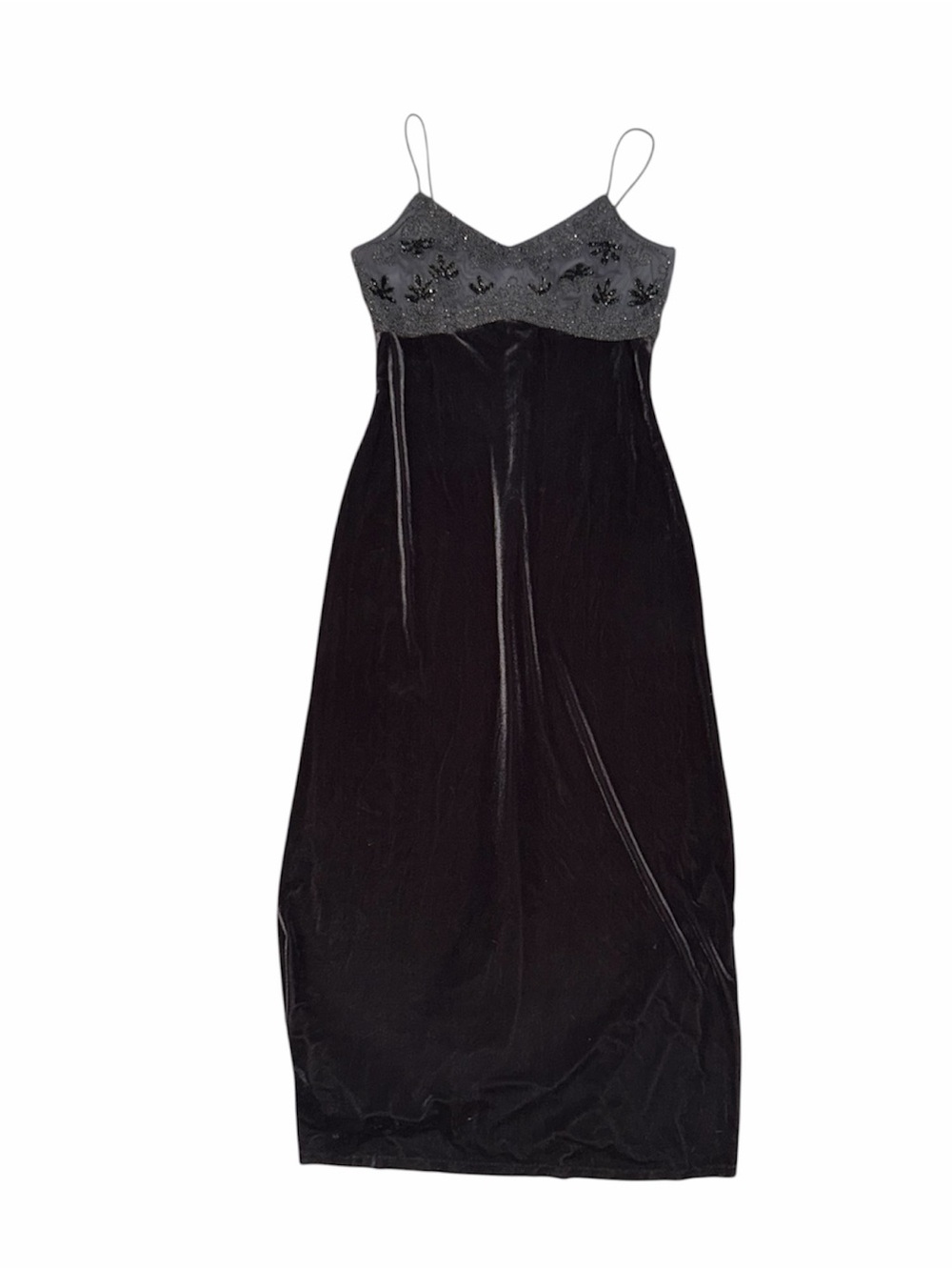 Vintage beaded velvet dress